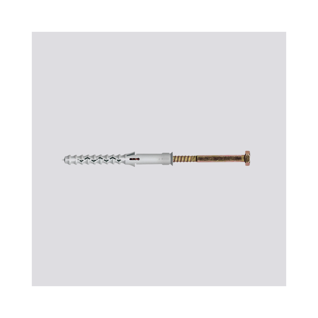 TARUGO CPSA CP-L 10/100 MM. CON TIRAFONDO HEXAGONAL X UN.