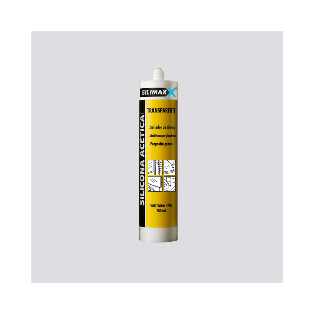 SELLADOR ISM/SILIMAX SILICONA ACETICA TRANSPARENTE X 270 ML.